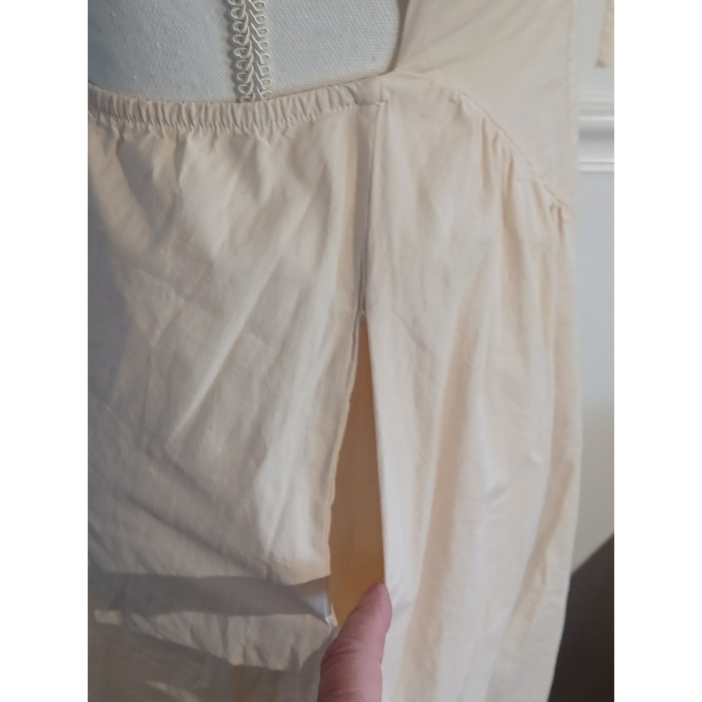 Free People Cream Smocked Bust Midi Sundress - Picture 3 of 10